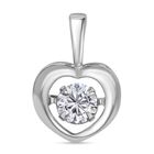 D Joy Moissanit Anhänger 925 Silber platiniert ca. 0.43 ct