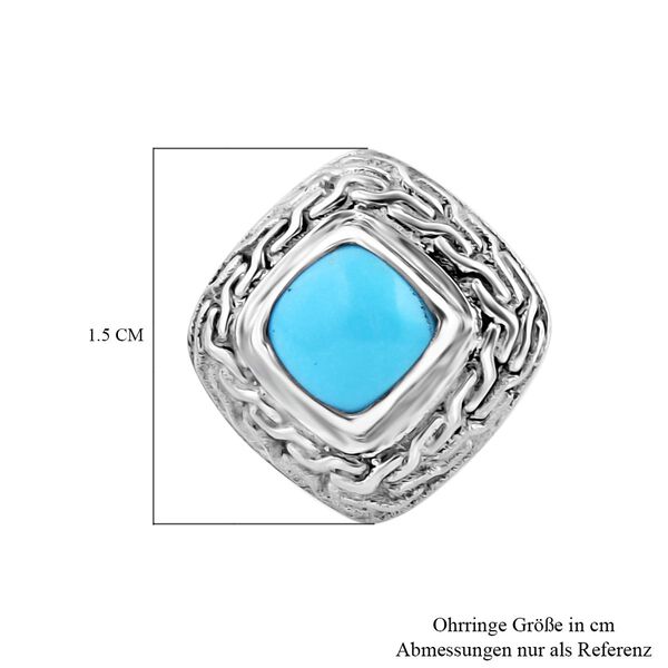 Royal Bali - Sleeping Beauty T&uuml;rkis Ohrringe 925 Silber ca. 1.69 ct image number 5