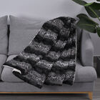 Luxus Kollektion - Superweiche Kunstfelldecke mit Sherpa Futter, 150x200 cm, Grau und Weiß