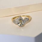 AAA Turkizit und Diamant-Ring, I2 G-H, 585 Gelbgold  ca. 1,37 ct image number 1