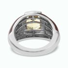Ouro Verde-Quarz und Emailliert Solitär Ring 925 Silber Platin-Überzug image number 5