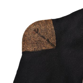 2er-Set Kupferfaser-Kompressions-Strumpfe, Antibakteriell und Anti-Geruch, L/XL (41-45), Schwarz