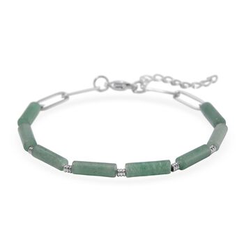 Gr&uuml;ner Aventurin Armband ca. 20 cm + 3.5 cm Extender, 316L Edelstahl ca. 22.50 ct