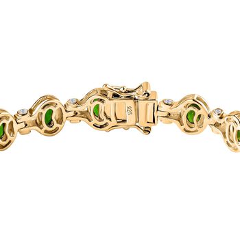 Nat&uuml;rliches Chromdiopsid und Zirkon-Armband