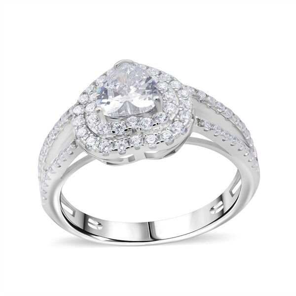 Lustro Stella wei&szlig;er Zirkonia Herz Ring image number 3