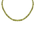 AA Peridot Halskette ca. 45 cm 925 Silber ca. 75,00 ct.