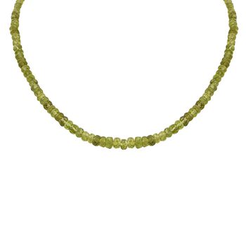 AA Peridot Halskette, 45 cm - 75 ct.
