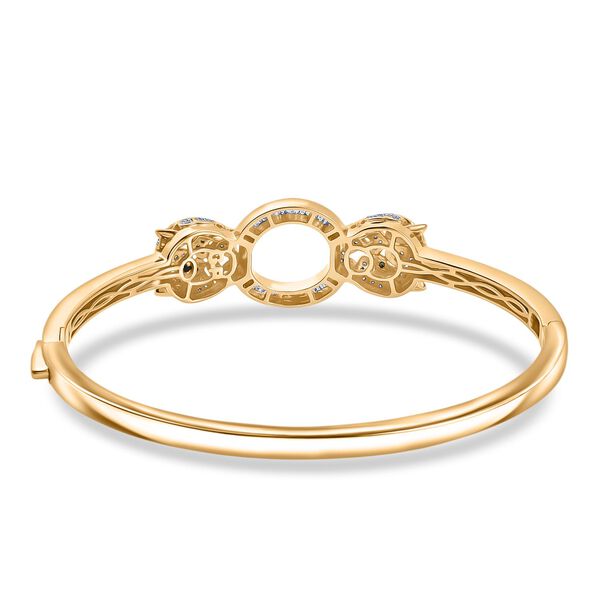 GP Trionfo Kollektion- Kanchanaburi Blauer Saphir, Wei&szlig;er Diamant Armreif ca. 19 cm 925 Silber 750 Gelbgold Vermeil ca. 1.02 ct image number 6