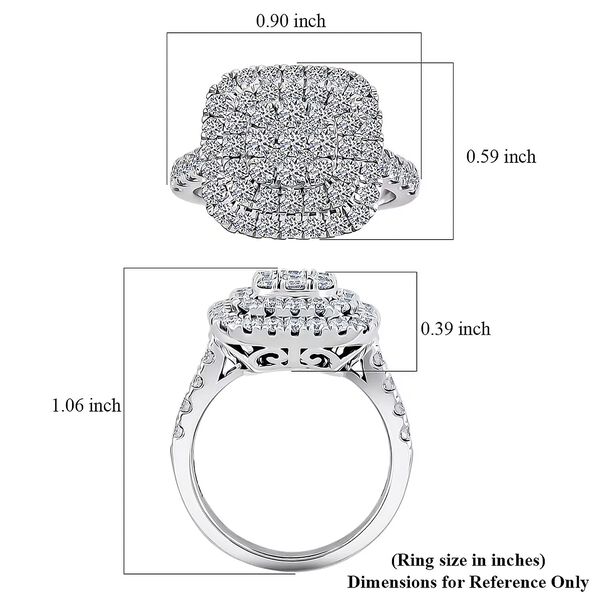 LUXURIANT DIAMOND -Lab Grown Diamant VS-G Ring 925 Silber (Gr&ouml;&szlig;e 19.00) ca. 2.00 ct image number 2