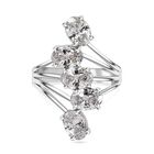 Feinster Zirkonia Ring 925 Silber platiniert (Größe 16.00) ca. 5,33 ct