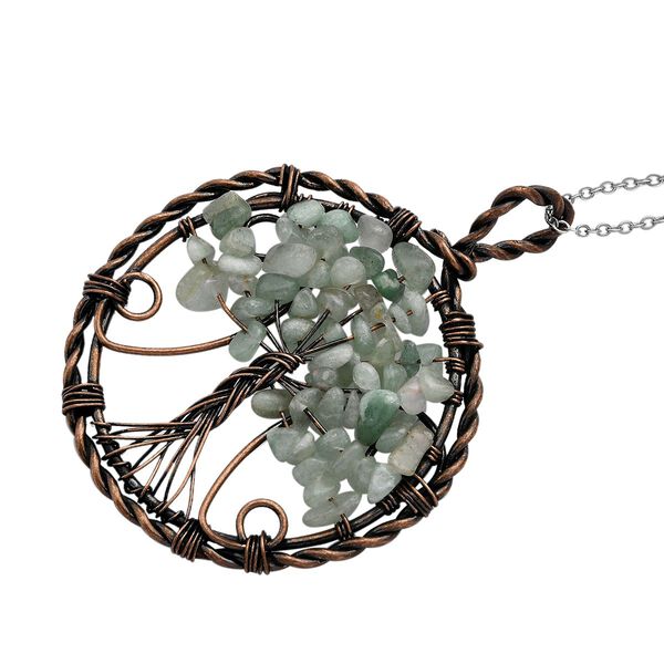 Grüner Aventurin-Anhänger mit 50+5cm Kette - 37,60 ct. image number 3