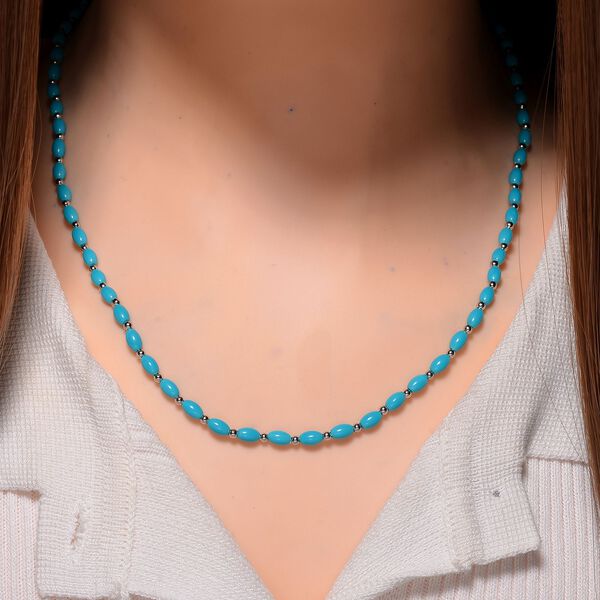 Sleeping Beauty Farbe Muschelkernperle Halskette ca. 50cm + 5cm Extender, Standard image number 2