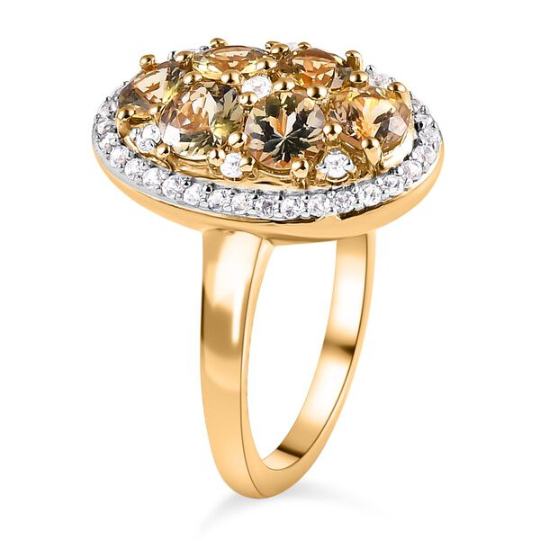 Natürlicher, goldener Tansanit und Zirkon-Ring - 2,30 ct. image number 5