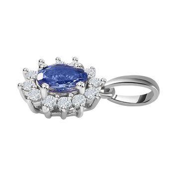 AAA Tansanit und Zirkon Anh&auml;nger - 0,72 ct.