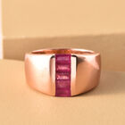 Afrikanischer Rubin-Ring, (Fissure gefüllt), 925 Silber rosévergoldet (Größe 16.00) ca. 1,05 ct image number 1