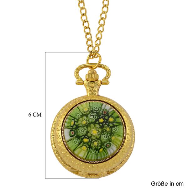 EXKLUSIVES ANGEBOT STRADA SPINNING Uhr Gr&uuml;nes Murano-Stil Glas mit Japanisches Uhrwerk 91.4 cm image number 8