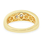 Moissanit Ring 925 Silber vergoldet  ca. 0,30 ct image number 4