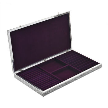 Schmuckaufbewahrungsbox im Vintage-Look, Bl&uuml;ten-Pr&auml;gung