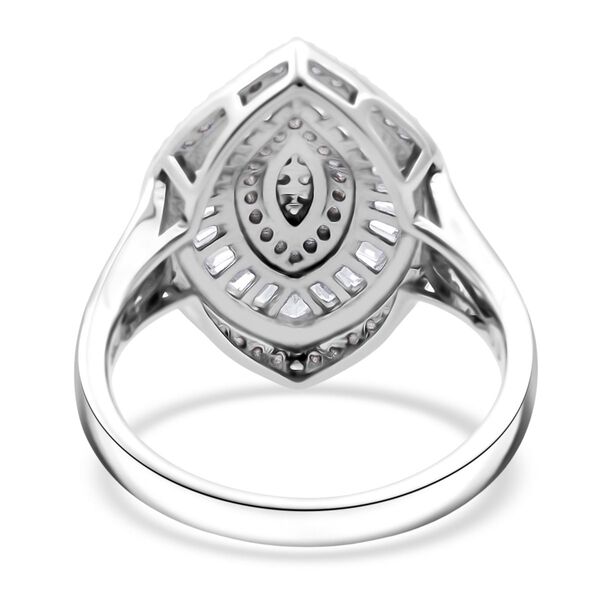 LUSTRO STELLA wei&szlig;er Zirkonia Cluster Halo Ring image number 5