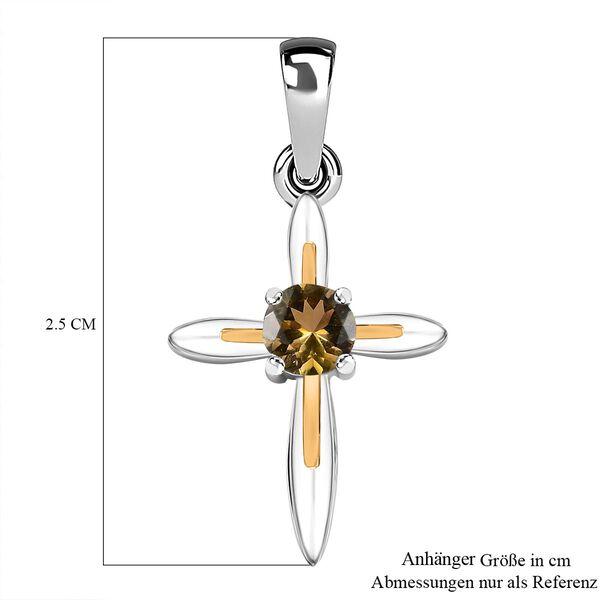 Zweifarbige AA nat&uuml;rliche goldene Tansanit Ohrringe - 0,80 ct. image number 6
