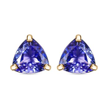 AAA Tansanit Ohrringe 585 Gold ca. 1.70 ct