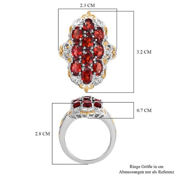 Roter Granat Ring Messing (Größe 18.00) ca. 5,12 ct image number 7