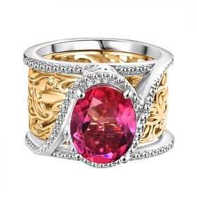 2er-Set- Sunset Quarz Triplett Ringe - 3,30 ct.