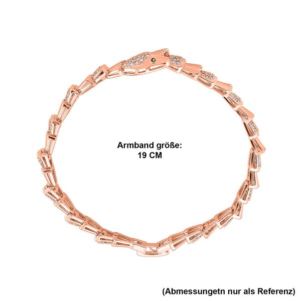 Wei&szlig;er Zirkonia Armband ca. 19 cm Nickelfreies Messing image number 4