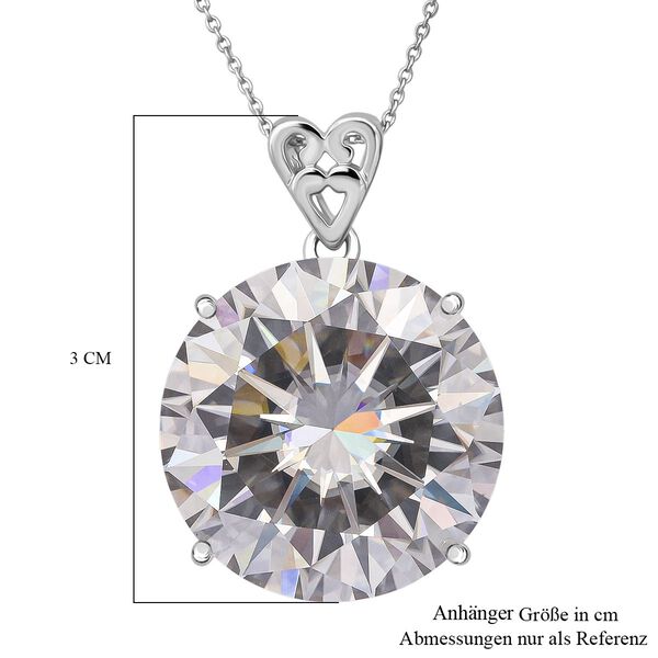 Moissanit Anhänger mit 50cm Kette - 32,60 ct. image number 6