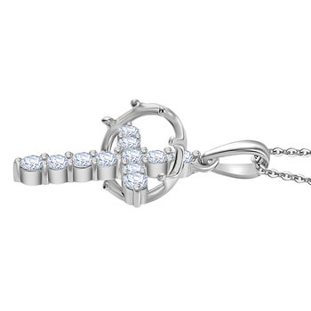 LUXURIANT SI Labor Diamant Anh&auml;nger mit 50cm Kette - 0,50 ct.
