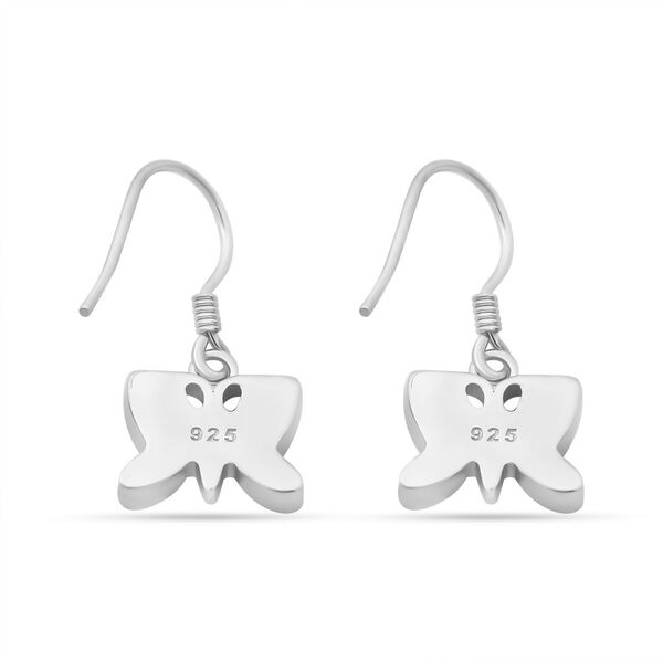 Simulierte blaue Opal-Schmetterlingsohrringe image number 4