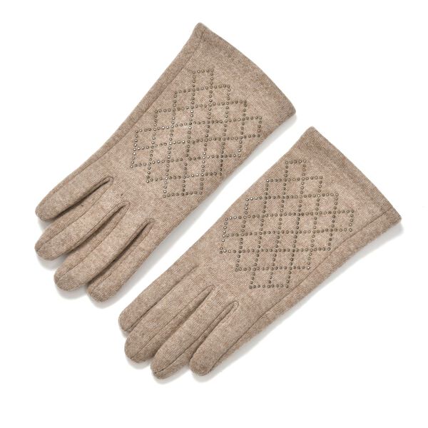 LA MAREY 2er-Set Kaschmir M&uuml;tzen und Handschuhen mit Mikropl&uuml;sch-Futter, Beige image number 4