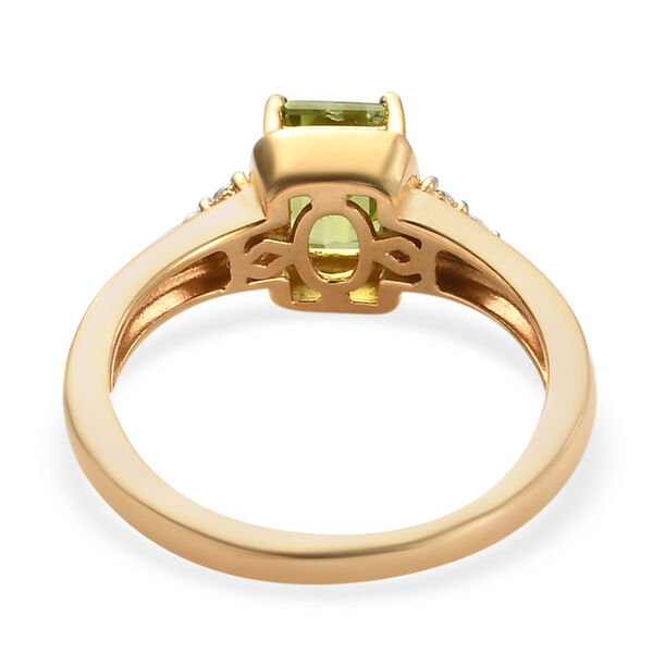 Natürlicher Peridot und Zirkon-Ring - 1,19 ct. image number 6