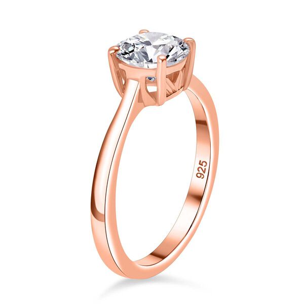 Moissanit Ring, 925 Silber rosévergoldet - 1,18 ct. image number 5
