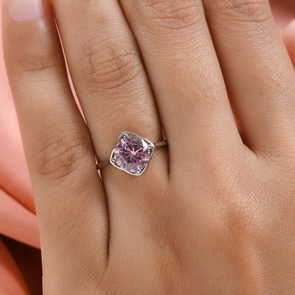 LUSTRO STELLA Rosa Zirkonia 925 Silber platiniert  ca. 3,47 ct image number 3