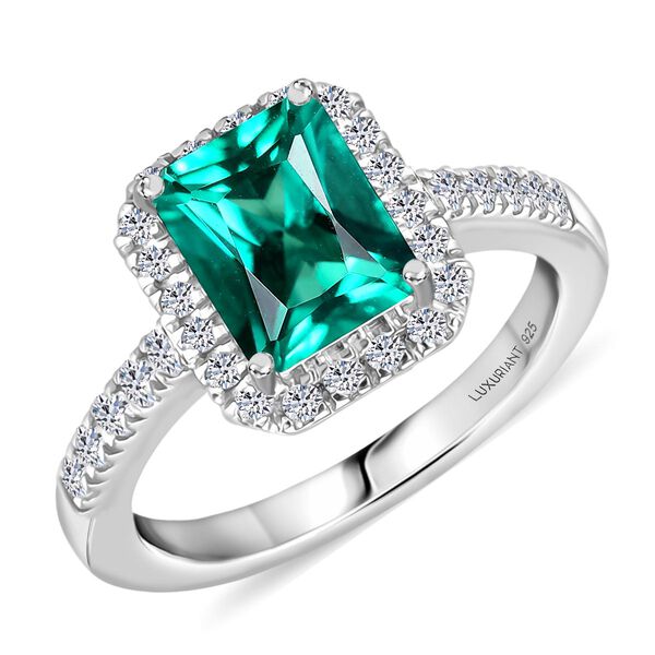 LUXURIANT AAA Labor kolumbianischer Smaragd und Labor Diamant Ring - 2,10 ct. image number 4