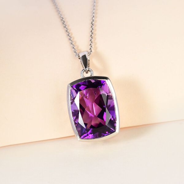 Natürlicher, marokkanischer Amethyst-Anhänger mit 50cm Kette - 10,70 ct. image number 3