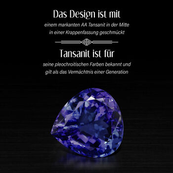 AA Tansanit und Diamant Ring in 585 Gelbgold - 2,07 ct.