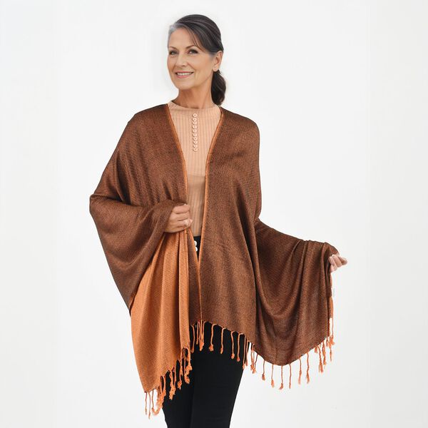 Doppelgewebter Schal, braun image number 2