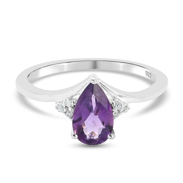 Afrikanischer Amethyst und Zirkon-Ring - 0,82 ct. image number 6