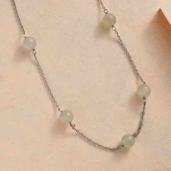 Gr&uuml;ne Quarz-Halskette, 50 cm -25 ct.