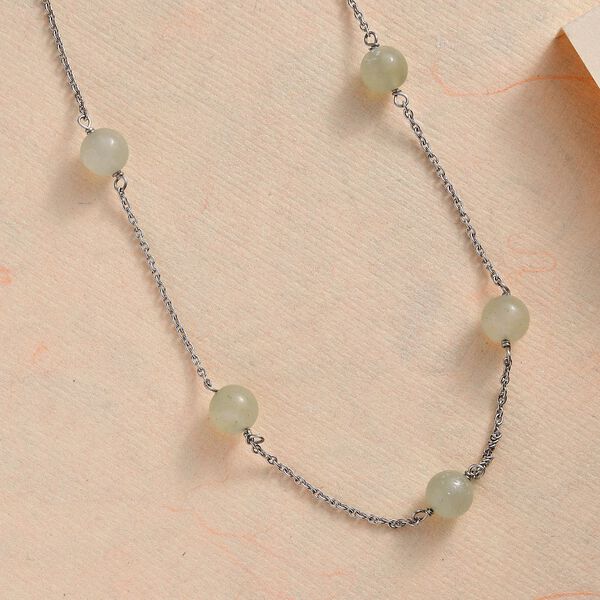 Gr&uuml;ne Quarz-Halskette, 50 cm -25 ct. image number 2