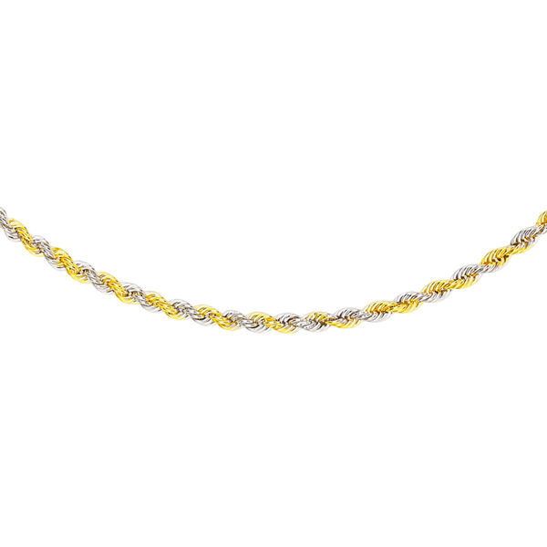 Zweifarbige Kordelkette in 375 Gold, 50 cm image number 0