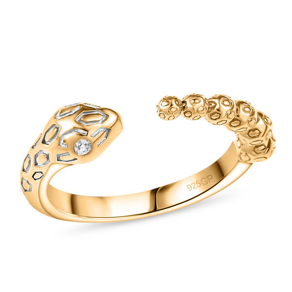 GP Trifono Kollektion- Schlangen Diamantakzenten und Kanchanaburi blauer Saphir zweifarbiger Ring image number 4