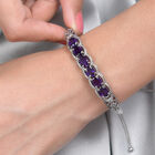 Flexibles, afrikanisches Amethyst-Armband in Silberton, 5,36 ct. image number 2