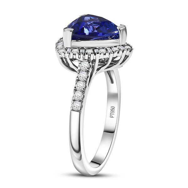 RHAPSODY AAAA Tansanit und Diamant Ring in 950 Platin - 3,62 ct. image number 3