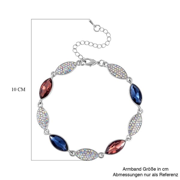 Mehrfarbiger Kristall Armband, ca. 20 cm image number 5