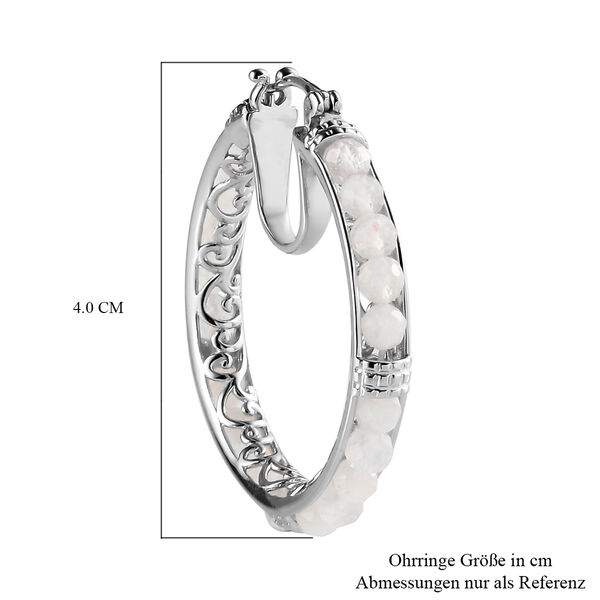 Regenbogen Mondstein-Creolen, Messing ca. 19,00 ct image number 6