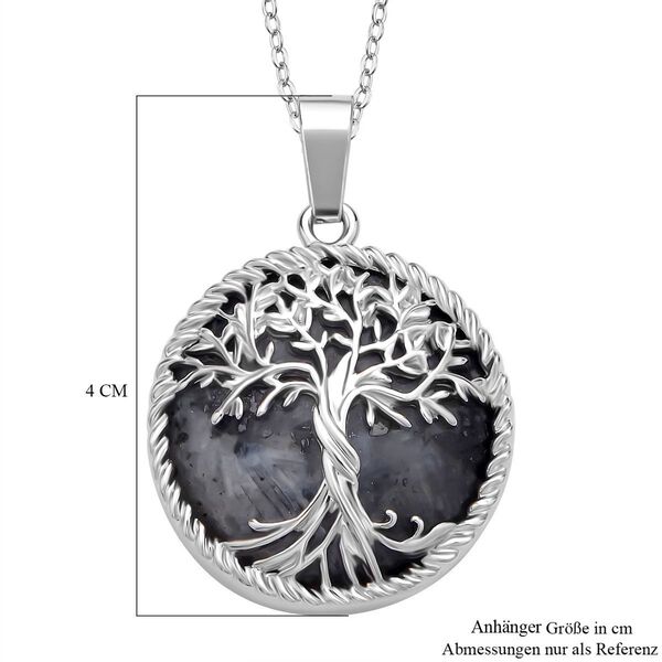 Labradorit Anh&auml;nger mit 50cm Kette - 2 ct. image number 6