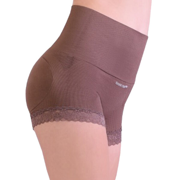 SANKOM Damen Haltungskorrektur Panty mit Spitze Shapewear, Gr&ouml;&szlig;e XXL, Burgundenrot image number 4